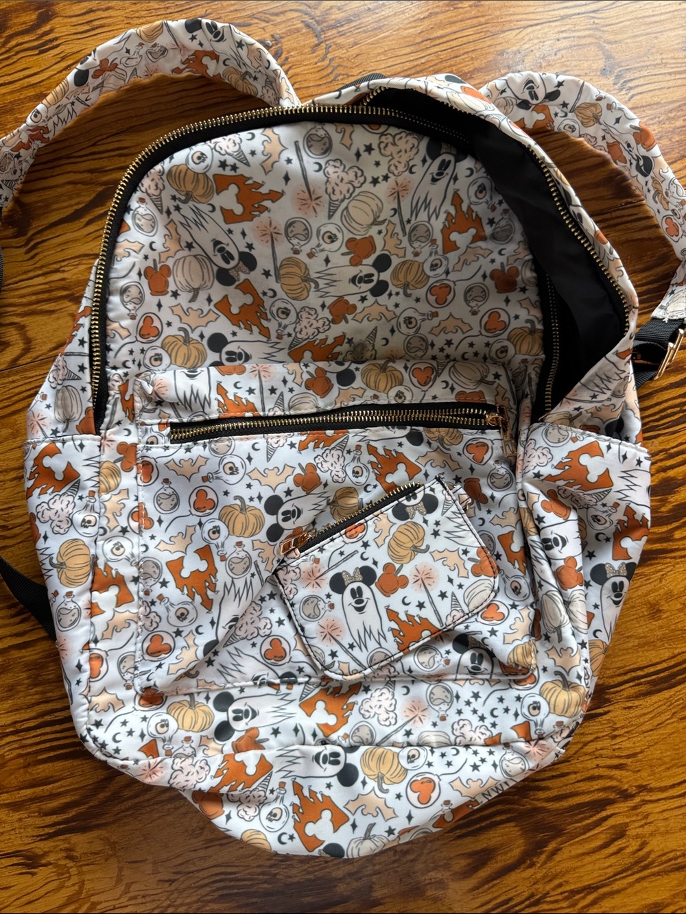 Disney Boutique Kids Halloween-Themed Backpack in White and Orange